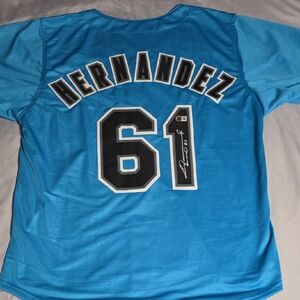 Livan Hernandez Autographed Baseball Jersey
